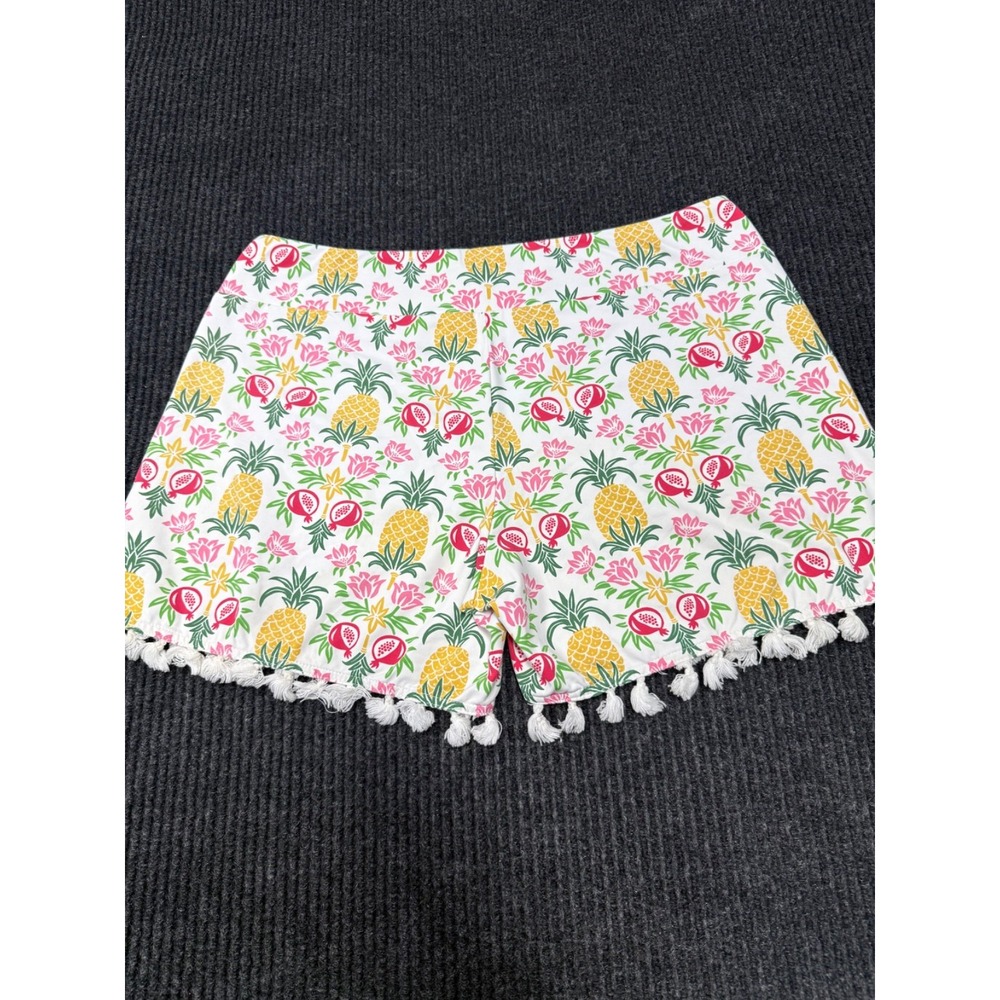 Lilly Pulitzer Women's Pineapple Pomegranate Print Tassel Hem Shorts
